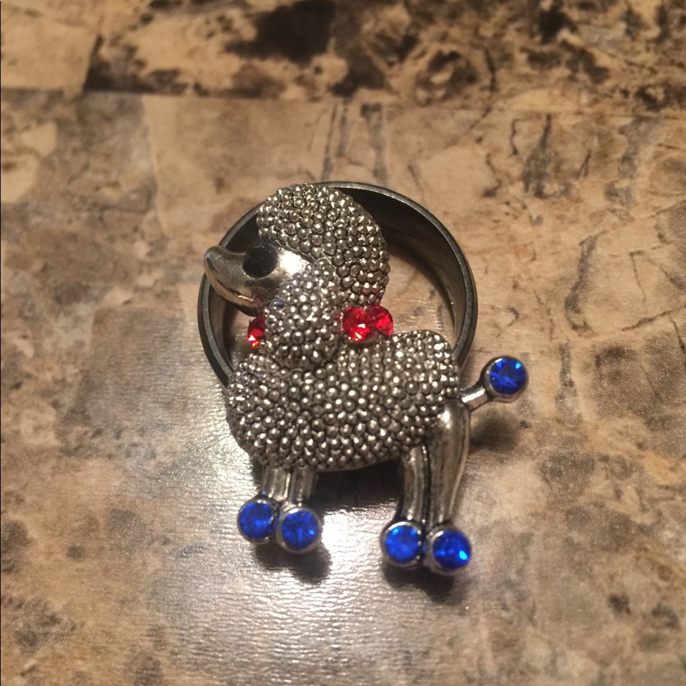 18mm Silver poodle snap button